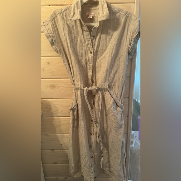 Joe Fresh Linen Khaki Dress - Picture 3 of 5
